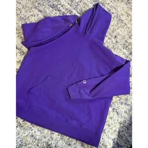 Champion Reverse Weave Purple Embroidered Logo Hoodie Women's Size XL